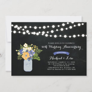 Kreidetafel 50. Hochzeitstag Einladung