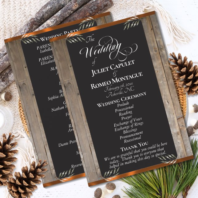 Kreidetafel auf Holz - Kupferhochzeit Programm (Von Creator hochgeladen)
