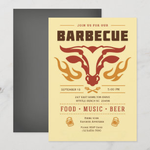 Kreidetafel BBQ Grill Grillen Sommer Party Einladung