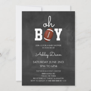 Kreidetafel Football Baby Shower Einladung