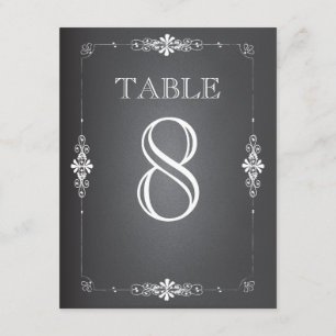 Kreidetafel-Hochzeitsempfang Tischnummernkarte Einladung