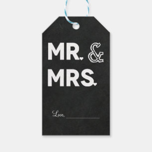 Kreidetafel Kreide Mr. & Mrs. Hochzeitsverlobung Geschenkanhänger