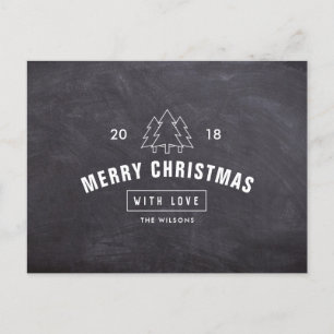 Kreidetafel-Logo Frohe Weihnachten Postkarte