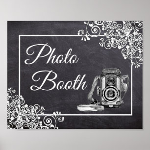 Kreidetafel-Look-Hochzeits-Fotobooth-Plakat Poster