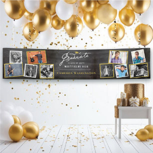 Kreidetafel Moderne Schrift 10 Foto-Abschlussfeier Banner