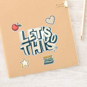 Kreidetafel-Motivationszitat für Grundschullehrer Aufkleber
