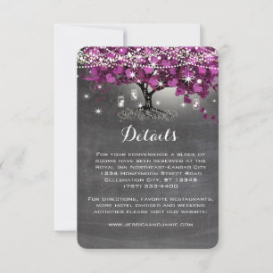 Kreidetafel Sangria-Wein Wald Herz Blatt RSVP Karte