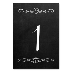 Kreidetafel Stil 3,5" x 5" #1 Tischkarte Tischnummer