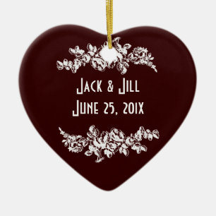 Kreidetafel-Stil HOCHZEIT Geschenk Keramikornament
