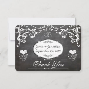Kreidetafel Süße Herz Initialen Typografie RSVP Karte