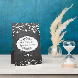 Kreidetafel-Typografie-Hochzeiten Fotoplatte