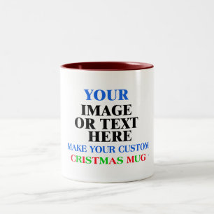 Kreieren Sie individuelle Weihnachtsgeschenke für Zweifarbige Tasse