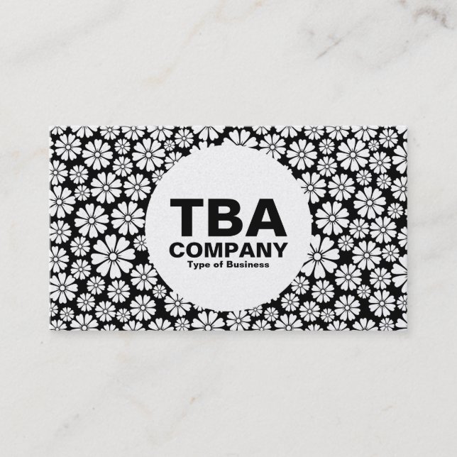 Kreis - 8 Petals - (Gold) auf Weiß Visitenkarte (Vorderseite)