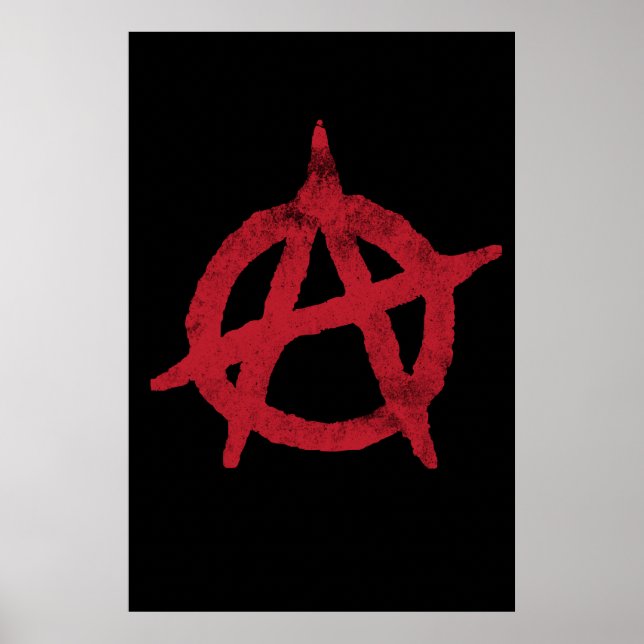 'Kreis a' Anarchiesymbol Poster (Vorne)