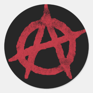 'Kreis a' Anarchiesymbol Runder Aufkleber