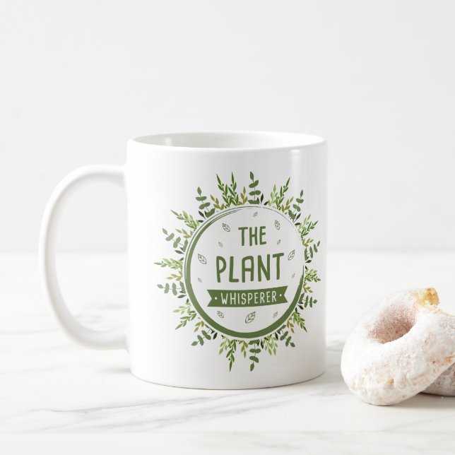 Kreis-Blume verlässt die Pflanze Whisperer-Schön Kaffeetasse (Mit Donut)