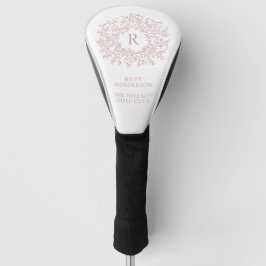 Kreis der Blätter Monogramm Name und Club stumpfro Golf Headcover
