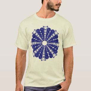 Kreis der blauen Räder . inspiriertes Fahrrad T-Shirt