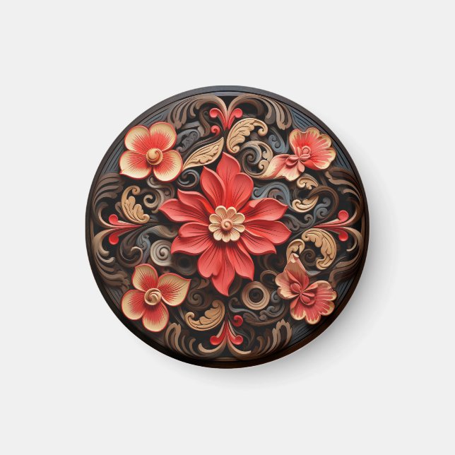 Kreis der Blume 1 Barock Magnet (Vorne)