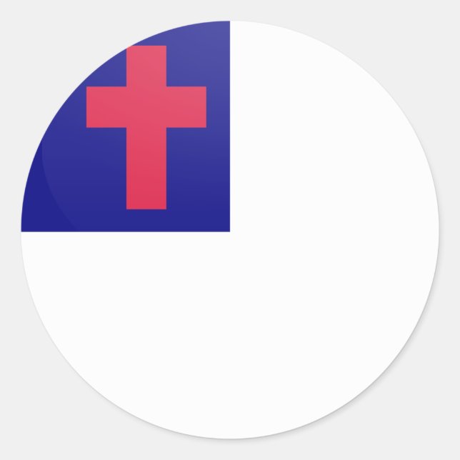 Kreis der christlichen Qualitätsflagge Runder Aufkleber (Vorderseite)