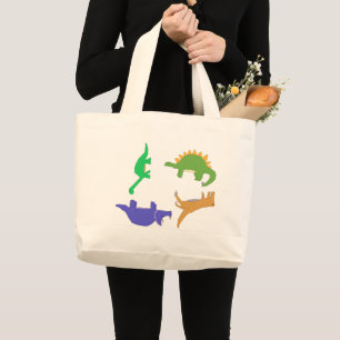 Kreis der Dinosauriertasche Jumbo Stoffbeutel