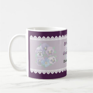 Kreis der Gastgeschenke Hochzeiten Lila Stiefmütte Kaffeetasse