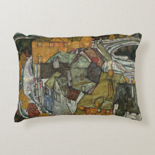 Kreis der Häuser II, Inselstadt von Egon Schiele Zierkissen