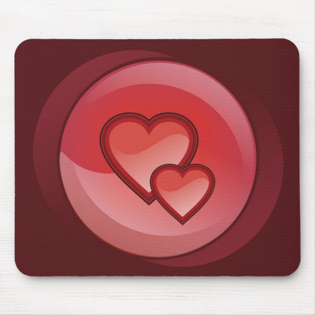 Kreis der Herz-Maus-Pad Mousepad (Vorne)