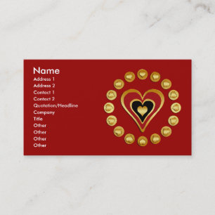 KREIS DER HERZ-VISITENKARTEN VISITENKARTE