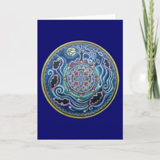 Kreis der Jahreszeit-Fall-Äquinoktikum-Mandala Karte