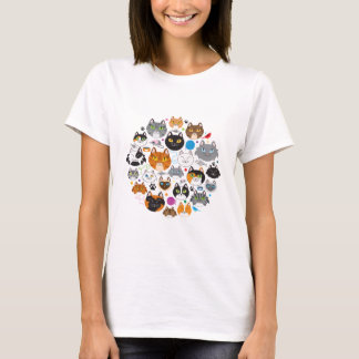 Kreis der Katzen T - Shirt der Frau