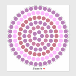 Kreis der rosa Punkte Aufkleber