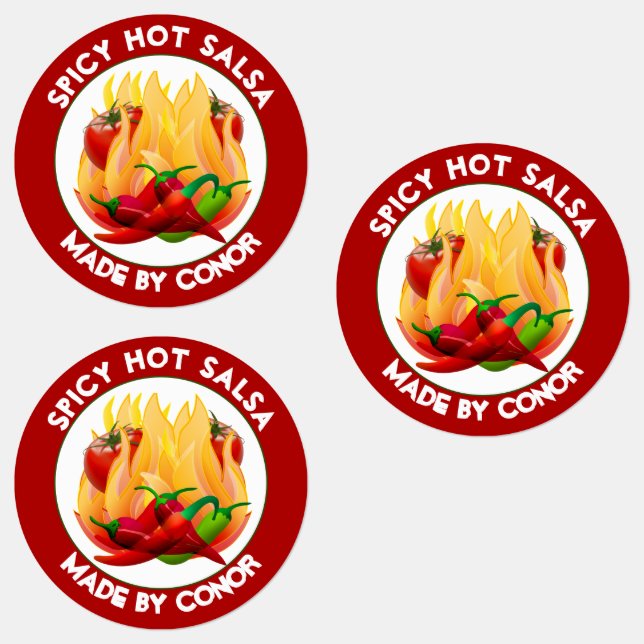 Kreis der Salsa-Flammen Etiketten (Gruppe)