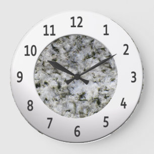 Kreis der weißen Granitfelsen Schlackenbarsche Me Große Wanduhr