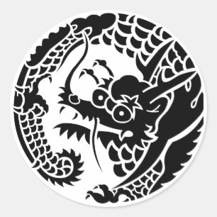 Kreis des Drachen der Nichiren-Sekte Runder Aufkleber