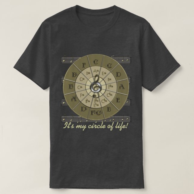 Kreis des Fünftel-Deko-Goldes T-Shirt (Design vorne)