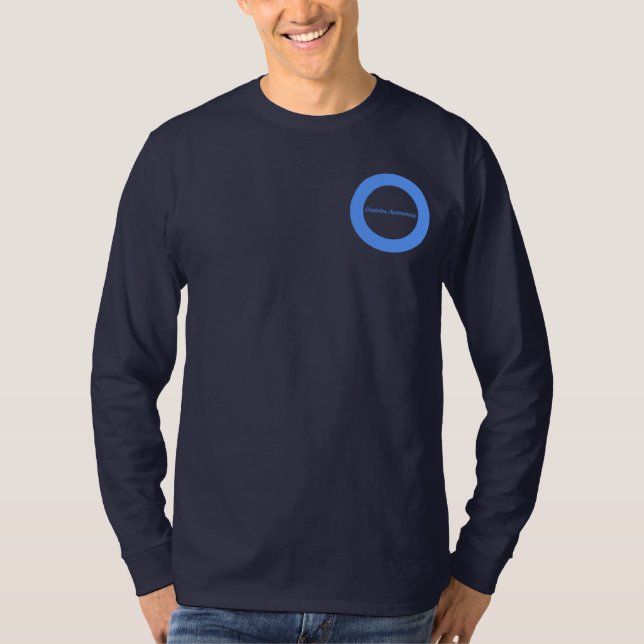 Kreis für Diabetes-Bewusstsein T-Shirt (Vorderseite)