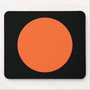 Kreis - Herbst Orange mit schwarzer Farbe Mousepad