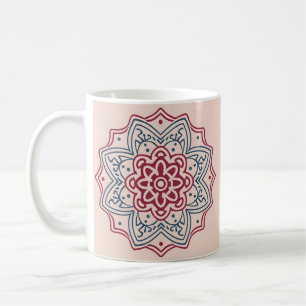 Kreis in Mosaik. Mandala Kaffeetasse