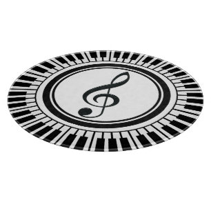 Kreis-Klavier-Schlüssel und dreifacher Clef Schneidebrett