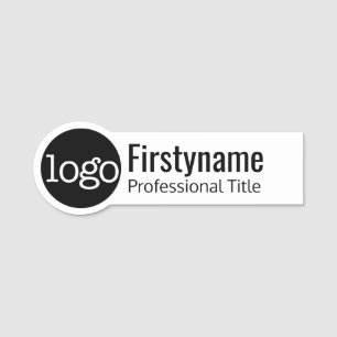Kreis-Logo mit Vorname-beruflichem Titel Namensschild