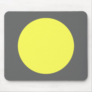 Kreis - lt Yellow und Grau Mousepad