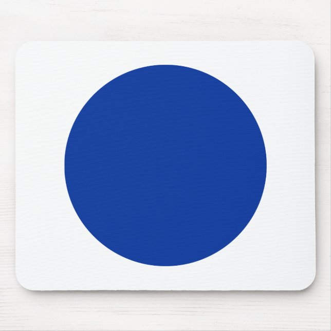 Kreis - Marine mit Weiß Mousepad (Vorne)