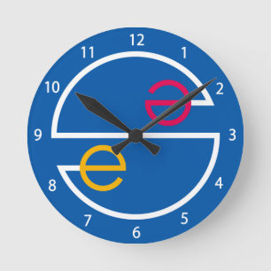 Kreis "Meer" Runde Wanduhr