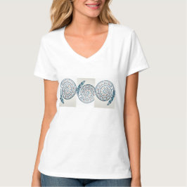 Kreis mit Feder T-Shirt