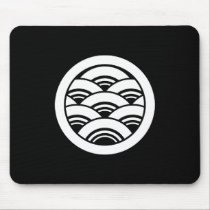 Kreis mit Seigaiha Mousepad
