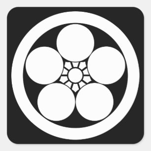 Kreis mit Umebachi Quadratischer Aufkleber