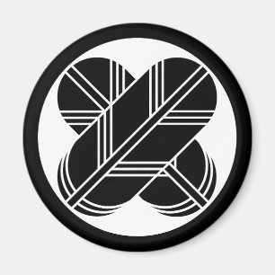Kreis mit unterschiedlichen Falkenfedern Magnet