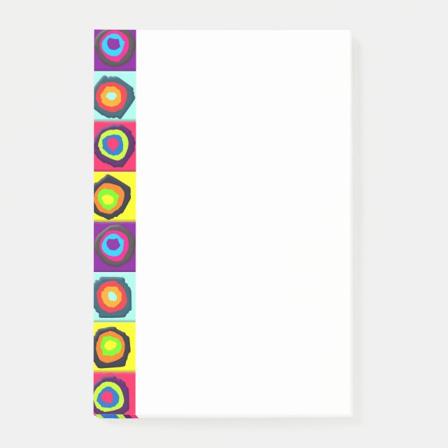 Kreis-Muster Post-it Klebezettel (Vorderseite)