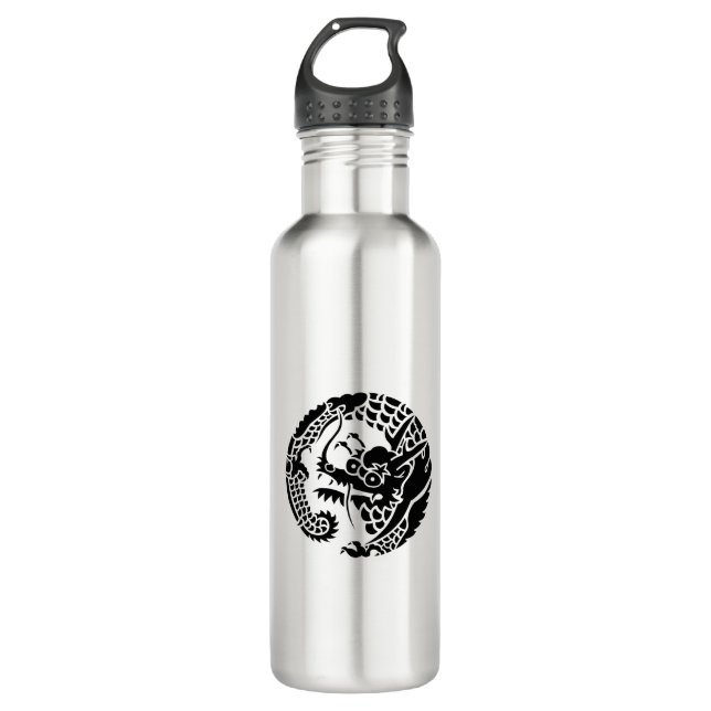 Kreis Nichirens Sektendrache Edelstahlflasche (Vorderseite)
